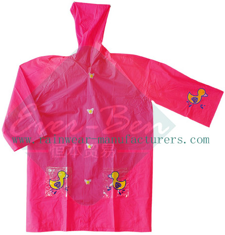 PVC Waterproof Coat for Kids-Toddler Rain Jacket Manufacturer-Womens Plastic Raincoats